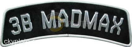 3B MADMAX ป้ายทะเบียนโค้งรถมอเตอร์ไซค์ 